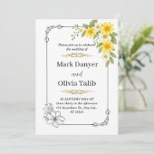 エレガントモダン結婚式招待状-シンプル 招待状 (スタンド正面)