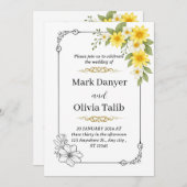 エレガントモダン結婚式招待状-シンプル 招待状 (正面/裏面)