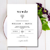 エレガントモダン結婚式招待状 招待状