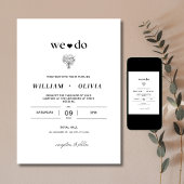 エレガントモダン結婚式招待状 招待状