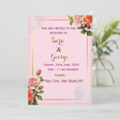 エレガントモダン結婚式招待状 招待状 (スタンド正面)