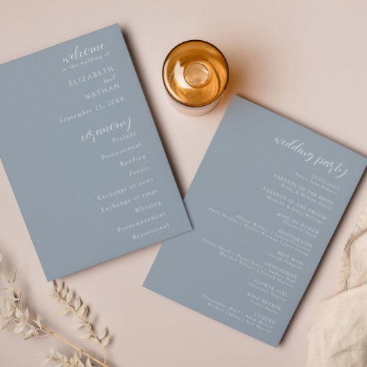 エレガントモダン結婚式 プログラム