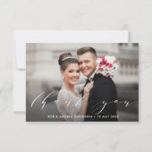 エレガントモダン結婚感謝してい君 サンキューカード (正面)