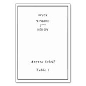 エレガントモダン結婚折り畳み座席表 テーブルナンバー (正面)