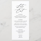 エレガントモダン結婚書道は食べの メニュー (正面)