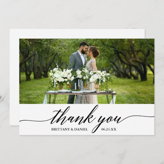 エレガントモダン結婚書 サンキューカード (正面/裏面)