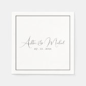 エレガントモダン結婚書 スタンダードカクテルナプキン (正面)