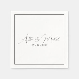 エレガントモダン結婚書 スタンダードカクテルナプキン