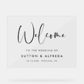 エレガントモダン結婚歓迎澄ん アクリルサイン (正面)