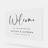 エレガントモダン結婚歓迎澄ん アクリルサイン (傾斜)