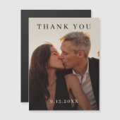 エレガントモダン結婚磁サンキューカード (正面/裏面)