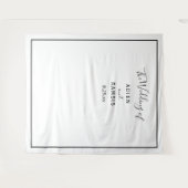 エレガントモダン結婚背景 タペストリー (正面(横))