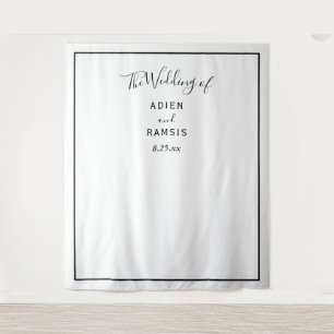 エレガントモダン結婚背景 タペストリー