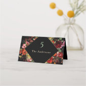 エレガントモダン結婚花 プレイスカード (裏面)