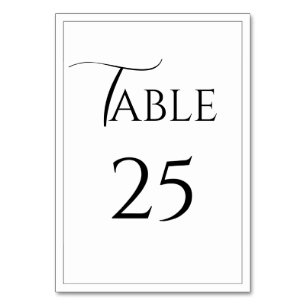 エレガントモダン結婚表 テーブルナンバー