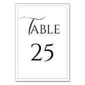 エレガントモダン結婚表 テーブルナンバー (裏面)