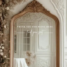 エレガントモダン結婚鏡デカール