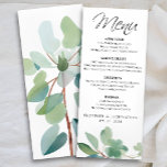 エレガントモダン結婚Eucalyptus Greenery メニュー<br><div class="desc">ユーカリ・グリーナリーのエレガントメニュモダンーカードで結婚お客様の感覚を楽しみなさい。ユーカリの緑の魅惑的なブレンドが特徴の絶妙なメニューで、あなたのデコを完璧に補完する新鮮で洗練された外観を作結婚り出す。エレガンスのtouchモダンで、思い出に残るダイニング体験のステージを設定。愛カスタマイズの物語を反映した個人のtouchに対して結婚、あなたの名前と日付を付け。祝スタイルと自然美しいのtouchを披露宴に追加。この魅惑的結婚なメニューカードで自分の雰囲気を高める。今すぐ注文して料理の旅を始めよう！</div>