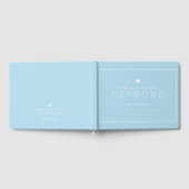 エレガントモダン結婚Light Blueの客書 ゲストブック (全面)