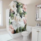 エレガントモダン絵を描フローラガーリー・シック シャワーカーテン (インサイチュ)