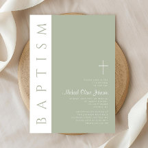 エレガントモダン聖緑クロスバプテスマ