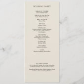 エレガントモダン花結婚病 プログラム (裏面)