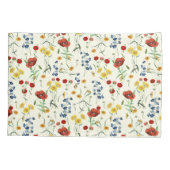 エレガントモダン花（白） 枕カバー (裏面-左)