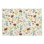 エレガントモダン花（白） 枕カバー (裏面-右)