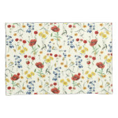 エレガントモダン花（白） 枕カバー (正面右)