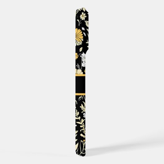 エレガントモダン花 iPhoneケース (右側面)