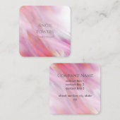 エレガントモダン芸術的水色スタイルカスタム スクエア名刺 (正面/裏面)