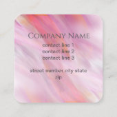 エレガントモダン芸術的水色スタイルカスタム スクエア名刺 (裏面)