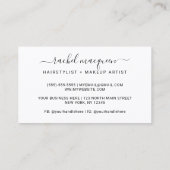 エレガントモダン薄紫紫金ゴールドブラシストローク 名刺 (裏面)