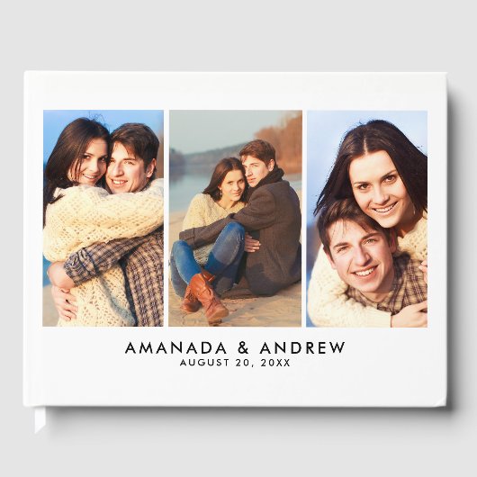 エレガントモダン複数結婚写真Guest Book ゲストブック (正面)