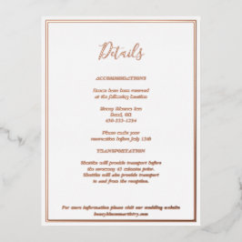 エレガントモダン詳細バラ金ゴールドエンクロージャカード 箔招待状ポストカード