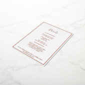 エレガントモダン詳細バラ金ゴールドエンクロージャカード 箔招待状ポストカード (回転した状態)