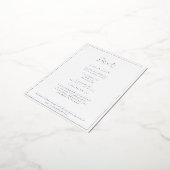 エレガントモダン詳細銀箔エンクロージャカード 箔招待状ポストカード (回転した状態)