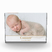 エレガントモダン誕発表写真ブロック フォトブロック (正面)