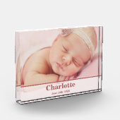 エレガントモダン誕発表写真ブロック フォトブロック (左)