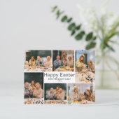 エレガントモダン賛美イースターの家族6枚の写真 シーズンポストカード (スタンド正面)