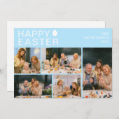 エレガントモダン賛美イースター家族5枚の写真 シーズンカード (正面/裏面)