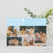 エレガントモダン賛美イースター家族5枚の写真 シーズンカード (スタンド正面)