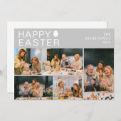 エレガントモダン賛美イースター家族5枚の写真 シーズンカード (正面/裏面)