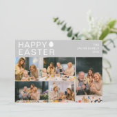 エレガントモダン賛美イースター家族5枚の写真 シーズンカード (スタンド正面)