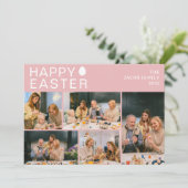 エレガントモダン賛美イースター家族5枚の写真 シーズンカード (スタンド正面)