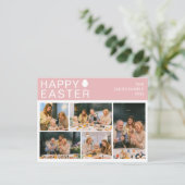 エレガントモダン賛美イースター家族5枚の写真 シーズンポストカード (スタンド正面)