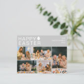 エレガントモダン賛美イースター家族5枚の写真 シーズンポストカード (スタンド正面)