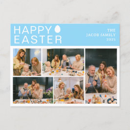 エレガントモダン賛美イースター家族5枚の写真 シーズンポストカード