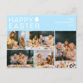 エレガントモダン賛美イースター家族5枚の写真 シーズンポストカード