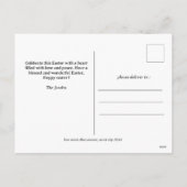 エレガントモダン賛美イースター家族5枚の写真 シーズンポストカード (裏面)